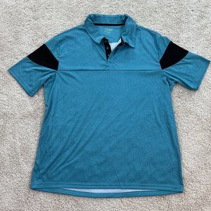 XPBX Pro Men's Shirt  XL Blue/Green Black Short Sleeve Polo Golf